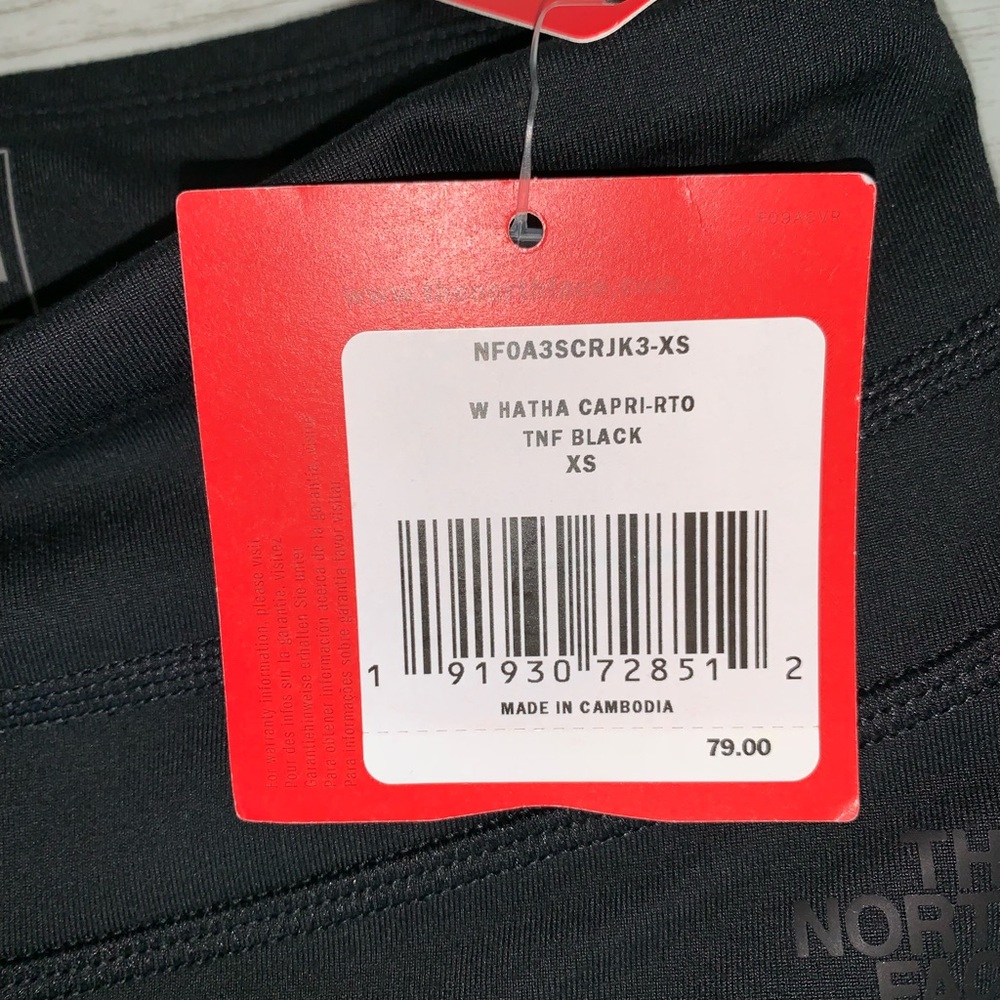 The North Face Black Hatha Capri Leggings XS NWT - Picture 4 of 5